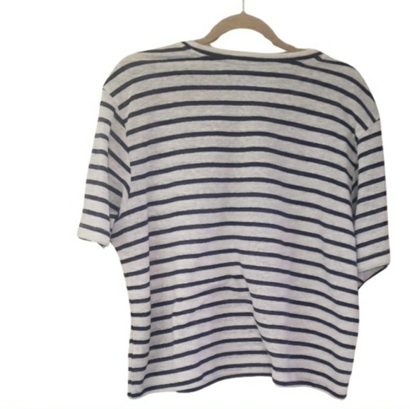 Universal Thread Womens Linen Striped Tee XL - Picture 2 of 5